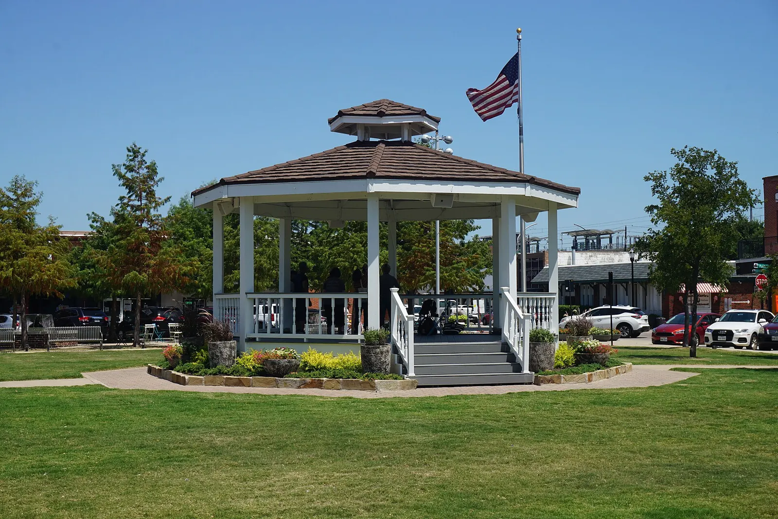 Gazebo on historic Carrollton Square in Carrollton, Texas