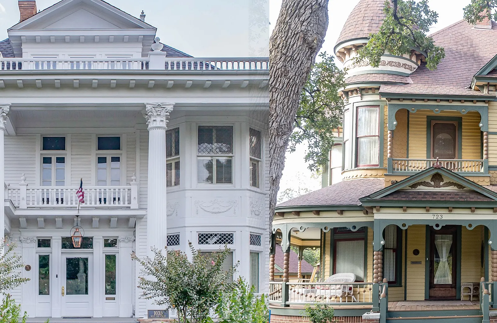 Victorian homes in the West Denton Residential Historic District